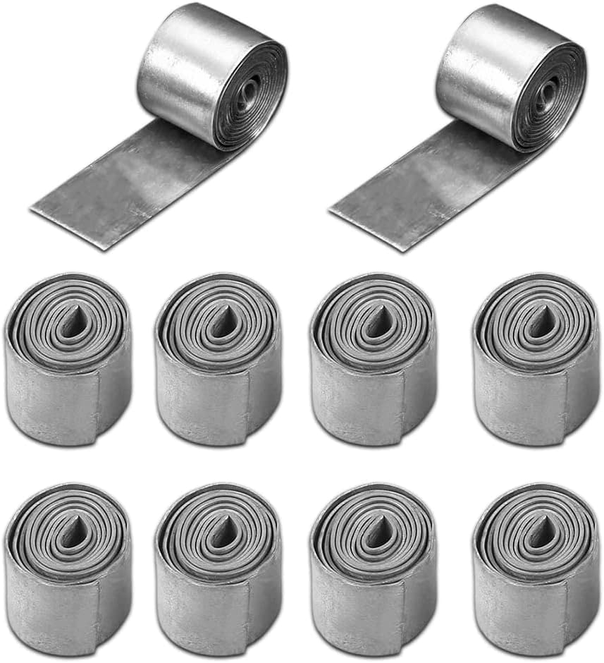 Lead Sheet,10 Rolls Fishing Soft Lead Sheet Strip Sinkers Weights Tackle Accessories Supplies New,Balance The Fishing Accessories Group 100% Lead Material (1mm)