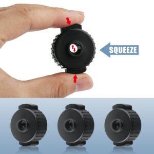 6pcs Quick Release Cymbal Nuts, 8mm Cymbal Mate Nut Black Plastic Cymbal Lock Nut for Percussion Drum Kit Jazz Drum Parts Accessories