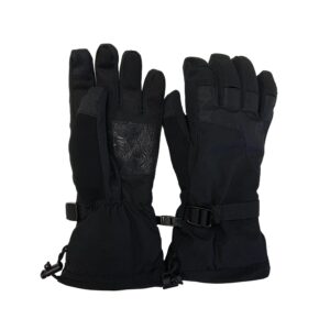 kanut sports makaha performance ski gloves - 100% polyester, warm, thinsulate, for men and women (black, small/medium)