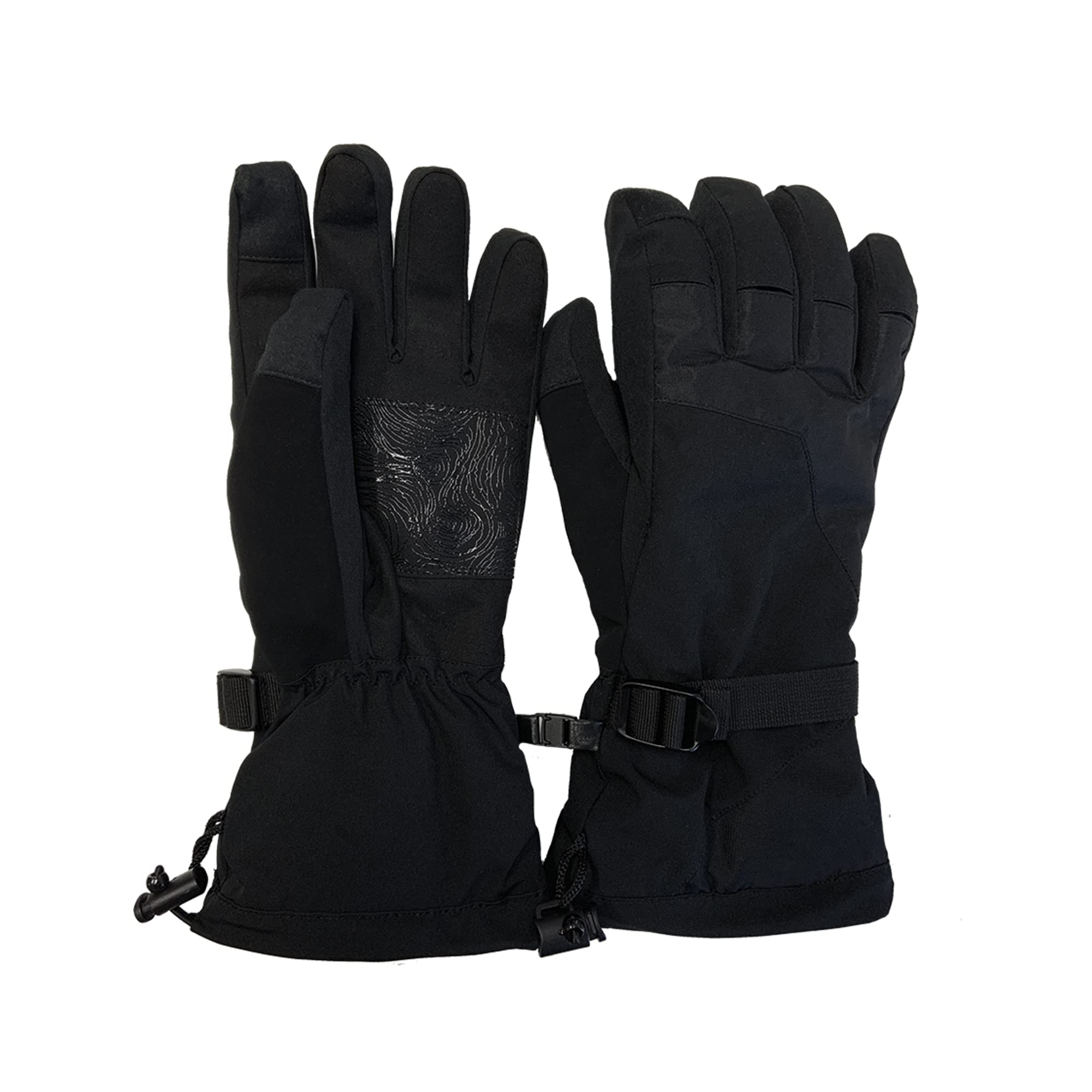 KANUT SPORTS Makaha Performance Ski Gloves - 100% Polyester, Warm, Thinsulate, for Men and Women (Black, Small/Medium)