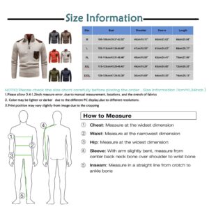 Sweaters for men Winter Fashion 1/4 Zipper Turtleneck Long Sleeve Pullover Sweater Casual Slim Pocket Sweater Tops Green Sweatshirt Fall Clothes for Men (Dark Gray,X-Large)