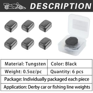 3oz Tungsten Putty Weights, Incremental Tungsten Weight for Pinewood Derby Car and Fly Fishing Sinker(6pcs- 0.5oz Each)