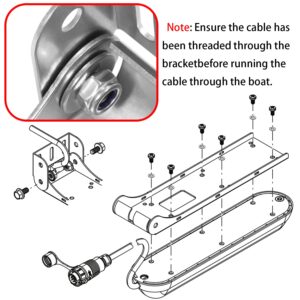 Deecaray LSS-2 HD Skimmer Transducer Mounting Bracket,Silver,Compatible with LSS-2 HD Skimmer Transducer, Replacement Part Number: 000-10874-001