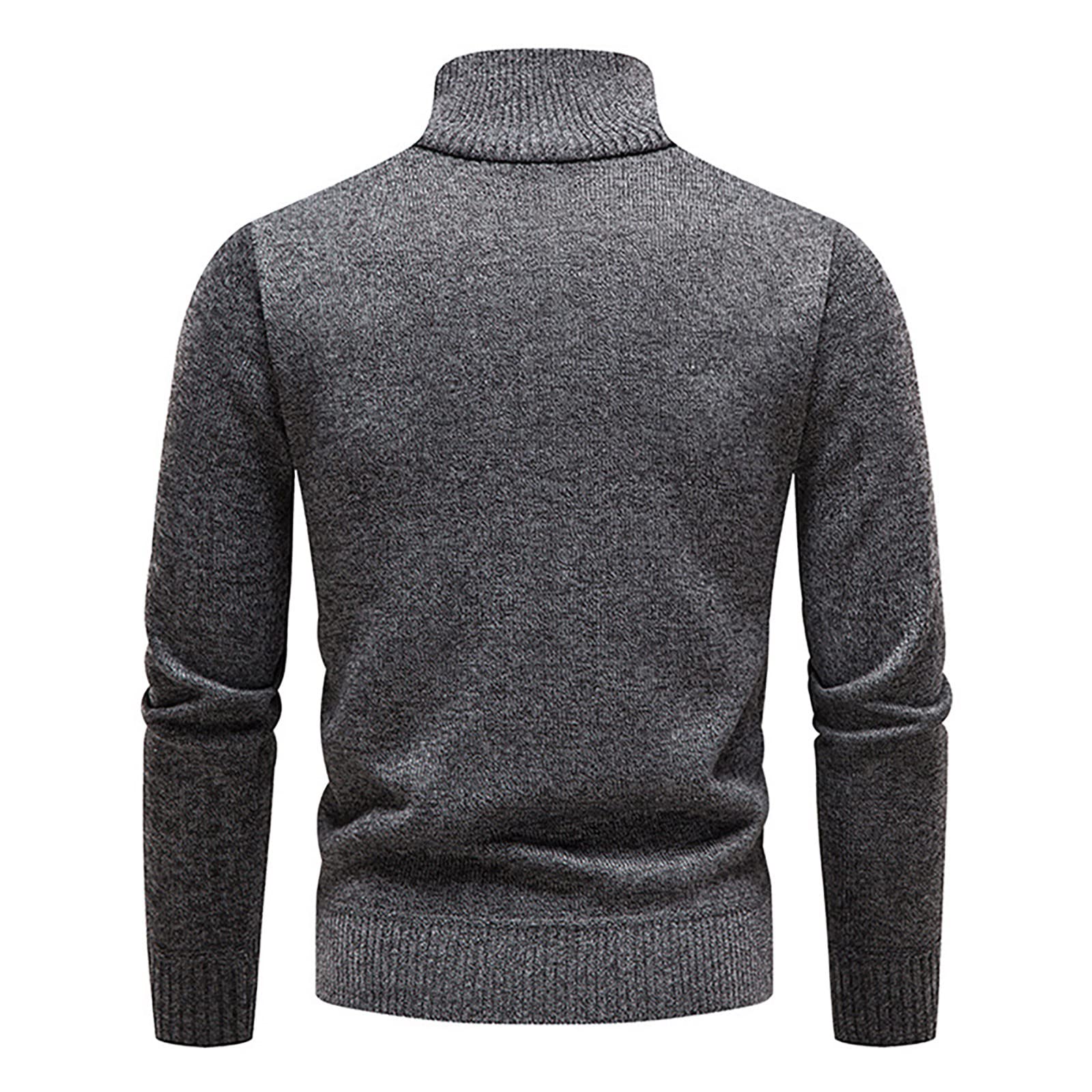 Sweaters for men Winter Fashion 1/4 Zipper Turtleneck Long Sleeve Pullover Sweater Casual Slim Pocket Sweater Tops Green Sweatshirt Fall Clothes for Men (Dark Gray,X-Large)