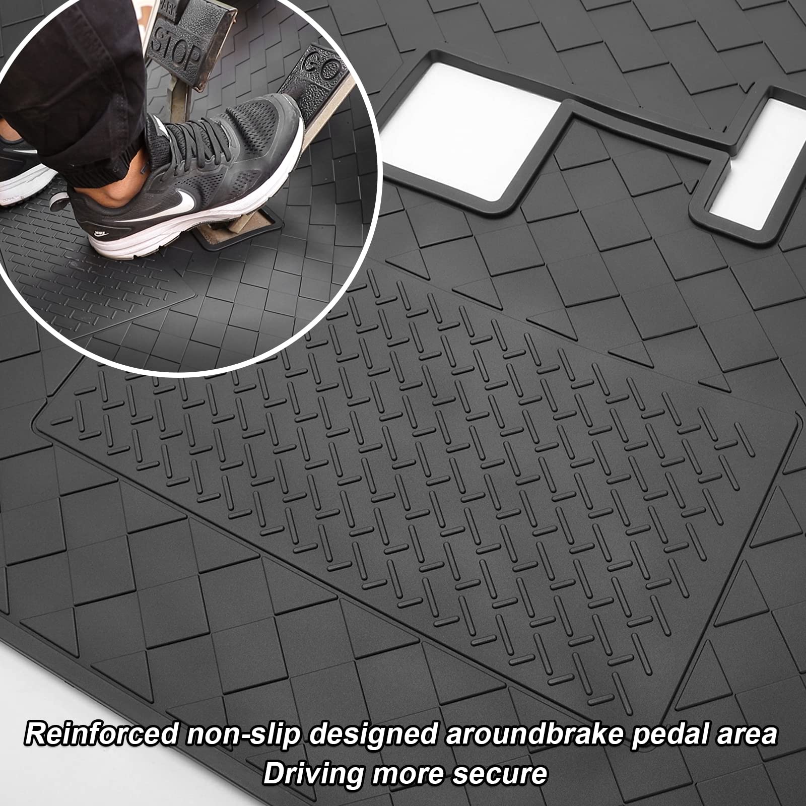 Roykaw Club Car DS Golf Cart Mat Full Coverage Floor Liner for Club Car DS (1982-2013) & Villager (1982-2018), Non-Slip Designed and Easy to Clean, Heavy-Duty Design/Lays Flat Well/Fits Like a Glove