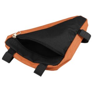 X AUTOHAUX Bike Triangle Frame Bag Front Pouch Cycling Bicycle Wedge Tube Storage Bag for Road Mountain Bikes Orange