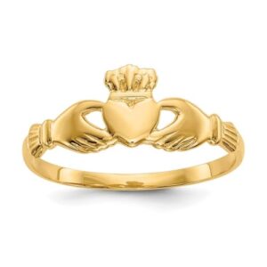 10k Gold Irish Claddagh Celtic Trinity Knot Ring Size 7.00 Jewelry for Women