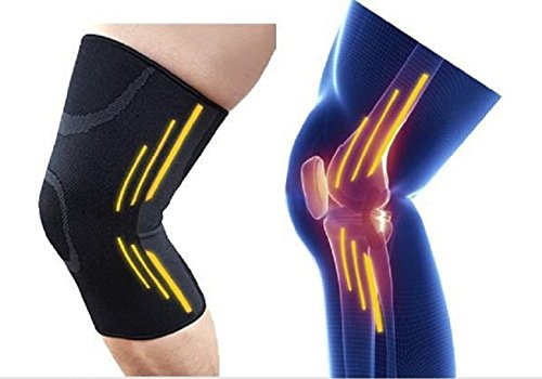 FixtureDisplays® Knee Compression Sleeve Support for Running, Jogging, Sports, Joint Pain Relief, Arthritis and Injury Recovery-Single Wrap 16813-L-NPF-SL