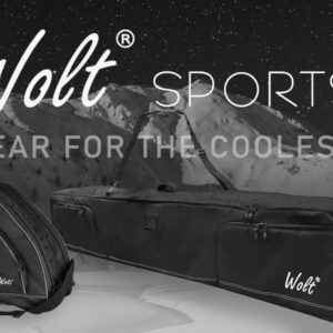 WOLT Rolling Ski Bag - Padded Snowboard Bag Carrier with Wheels for Air Travel, fit to Double Pairs of Skis up to 175 cm