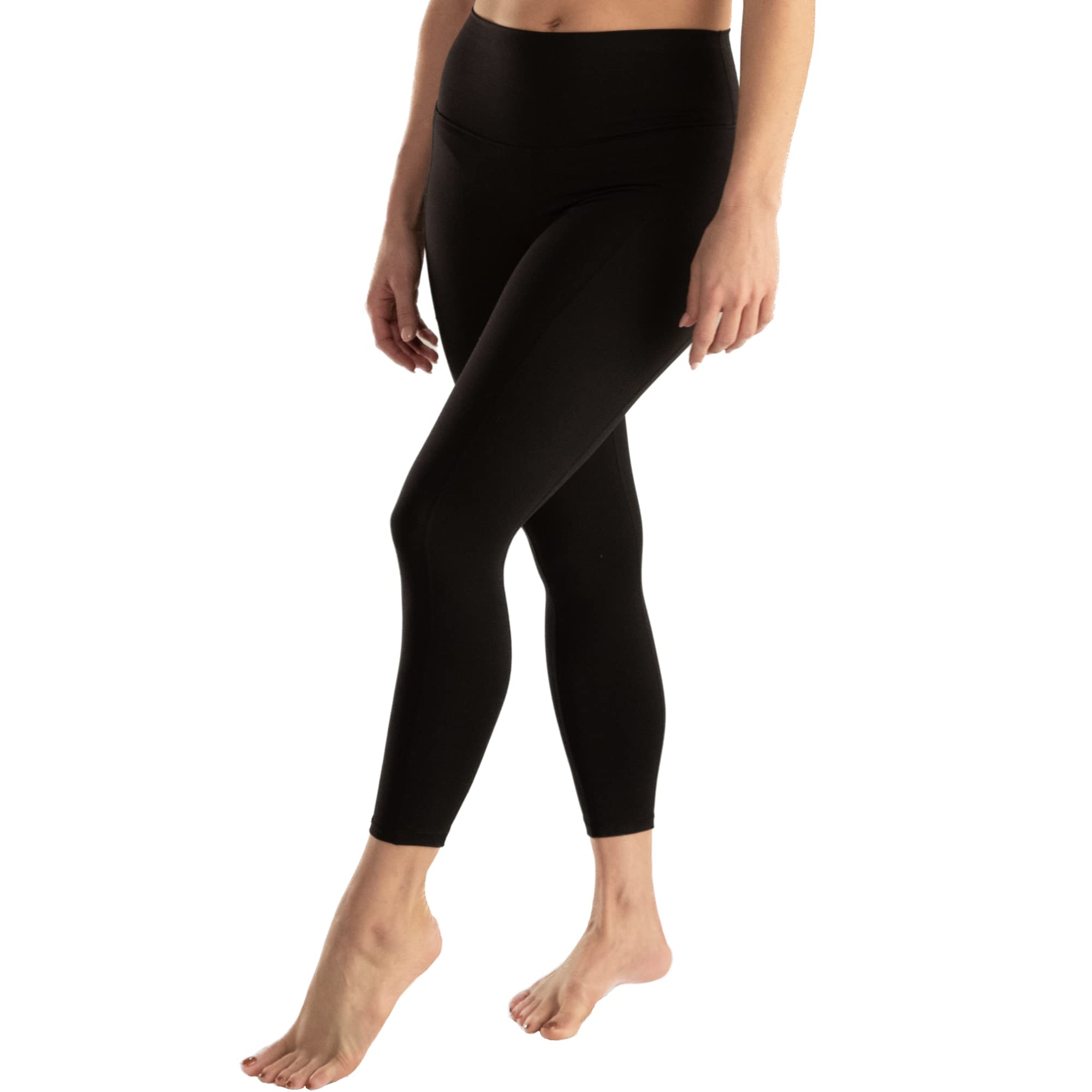 LUMANA Leakproof Womens Leggings: Bladder Control Athletic Bottoms - Leggings with Pockets Designed with Built-in Bladder Leakage Pads for Women, 22" Inseam (Black, Small)