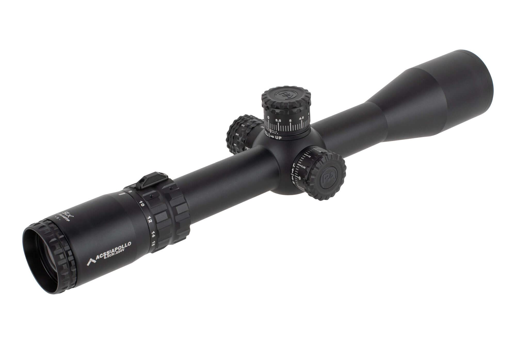 Primary Arms SLX 4-16X44mm FFP Rifle Scope - ACSS-Apollo-6.5CR/.224V Reticle with Deluxe Extended 30mm Scope Mount and Mag-Tight Magnification Lever