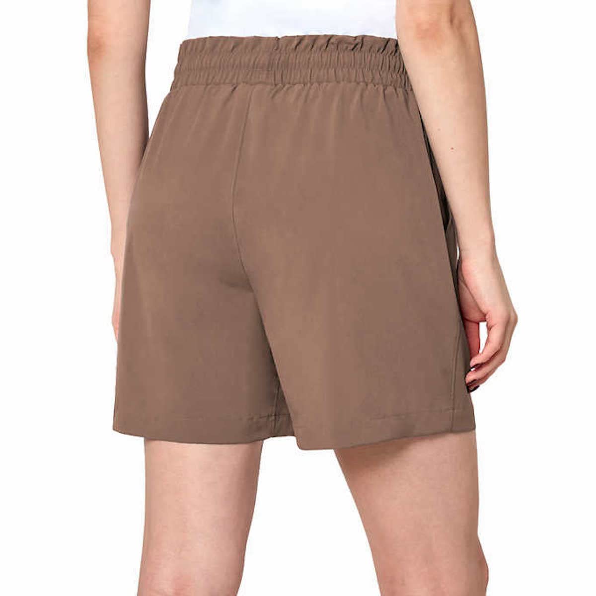 Mondetta Women's Moisture Wicking Woven Short with Pockets (as1, Alpha, xx_l, Regular, Regular, Mocha Mousse, XX-Large)