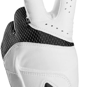 Callaway Golf Women's Weather Spann Premium Synthetic Golf Glove (White, 2-Pack, Large, New Model , Standard, Worn on Left Hand)