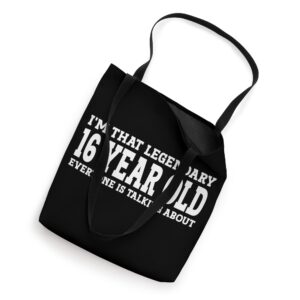 Legend Birthday 16 Year Old Funny 16th Birthday Tote Bag