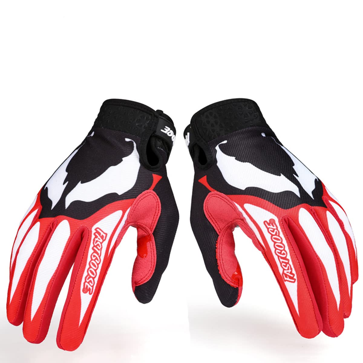 EXCEREY Red Cycling Gloves Mountain Bike Gloves for Outdoor Sports, Driving, Climbing for Men & Women (Red, M)