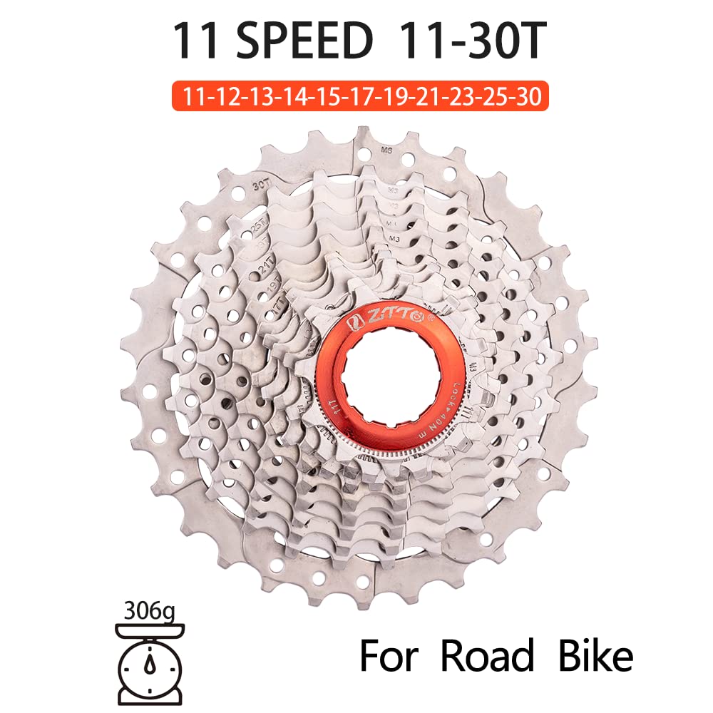 ZTTO Road Bike Cassette 11 Speed Mountain Bike Freewheel 11S 11-25T/28T/30T/34T Bicycle Sprocket (11S 11-25T)