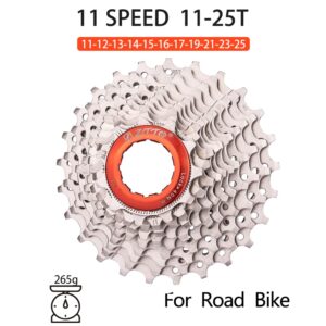 ZTTO Road Bike Cassette 11 Speed Mountain Bike Freewheel 11S 11-25T/28T/30T/34T Bicycle Sprocket (11S 11-25T)