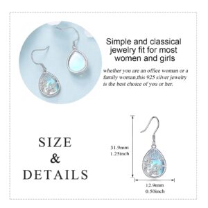 Butterfly Earrings Sterling Silver Moonstone Filigree Teardrop Dangle Earrings Butterfly Jewelry Gifts for Women