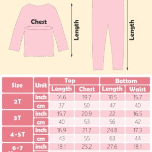 Resinta 3 Pack Girls Kids Thermal Underwear Set Toddler Soft Girls' Top and Long Johns Winter Base Layer Top & Bottom