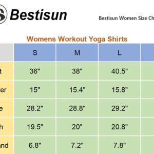 Bestisun Long Sleeve Workout Shirts Yoga Dance Top Split Back Gym Tennis Sports Exercise Training Shirt Women Stretch Fitness Crop Tops White M