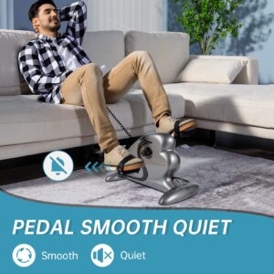 The DQGM Electric Mini Exercise Bike Motorized Pedal Exerciser is a low-impact, resistance-free fitness and rehabilitation device. This under-desk bicycle pedal exerciser is your ideal fitness compani