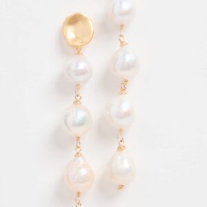 Brinker & Eliza Women's Gigi Earrings, Pearl, Off White, One Size