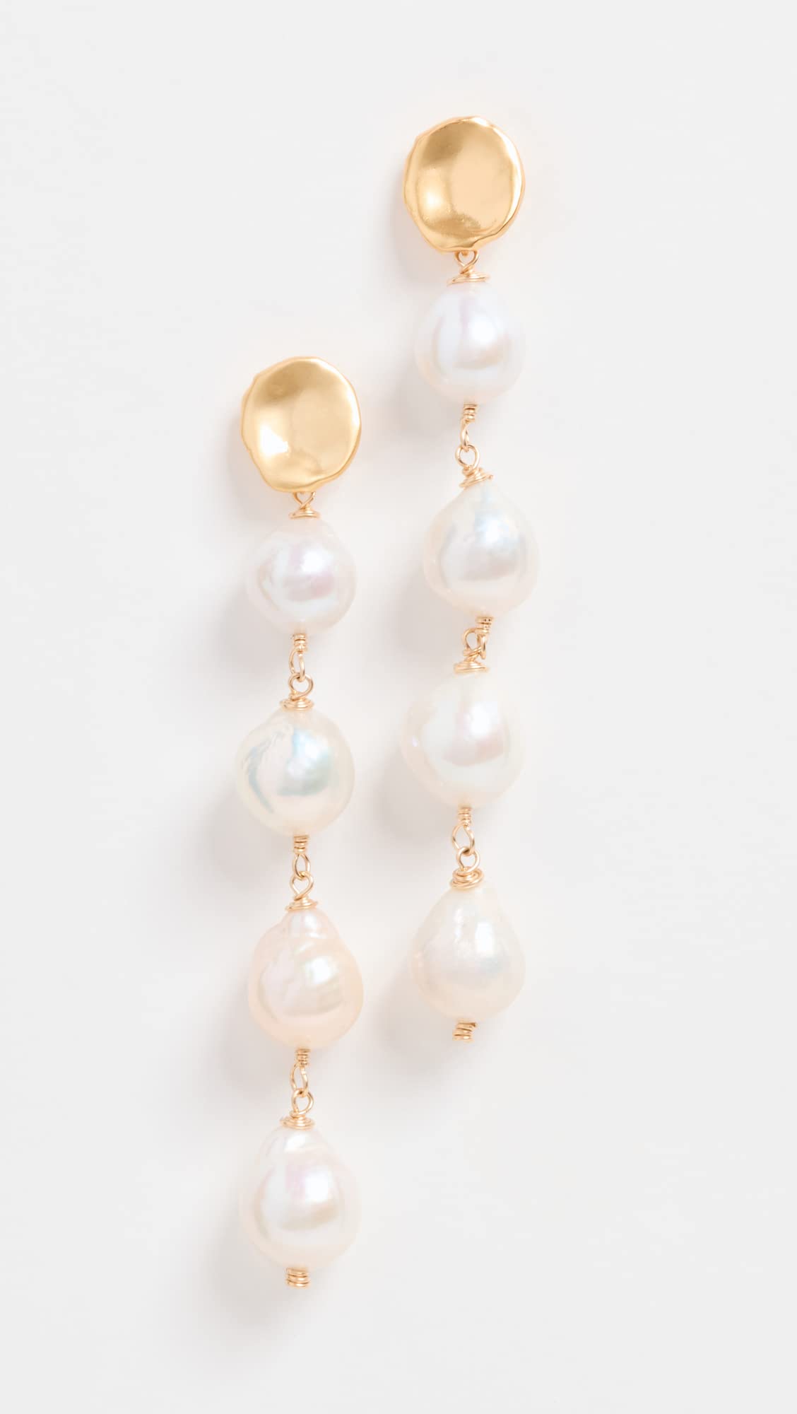 Brinker & Eliza Women's Gigi Earrings, Pearl, Off White, One Size