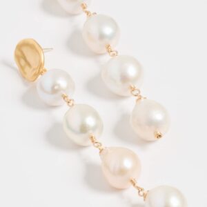 Brinker & Eliza Women's Gigi Earrings, Pearl, Off White, One Size