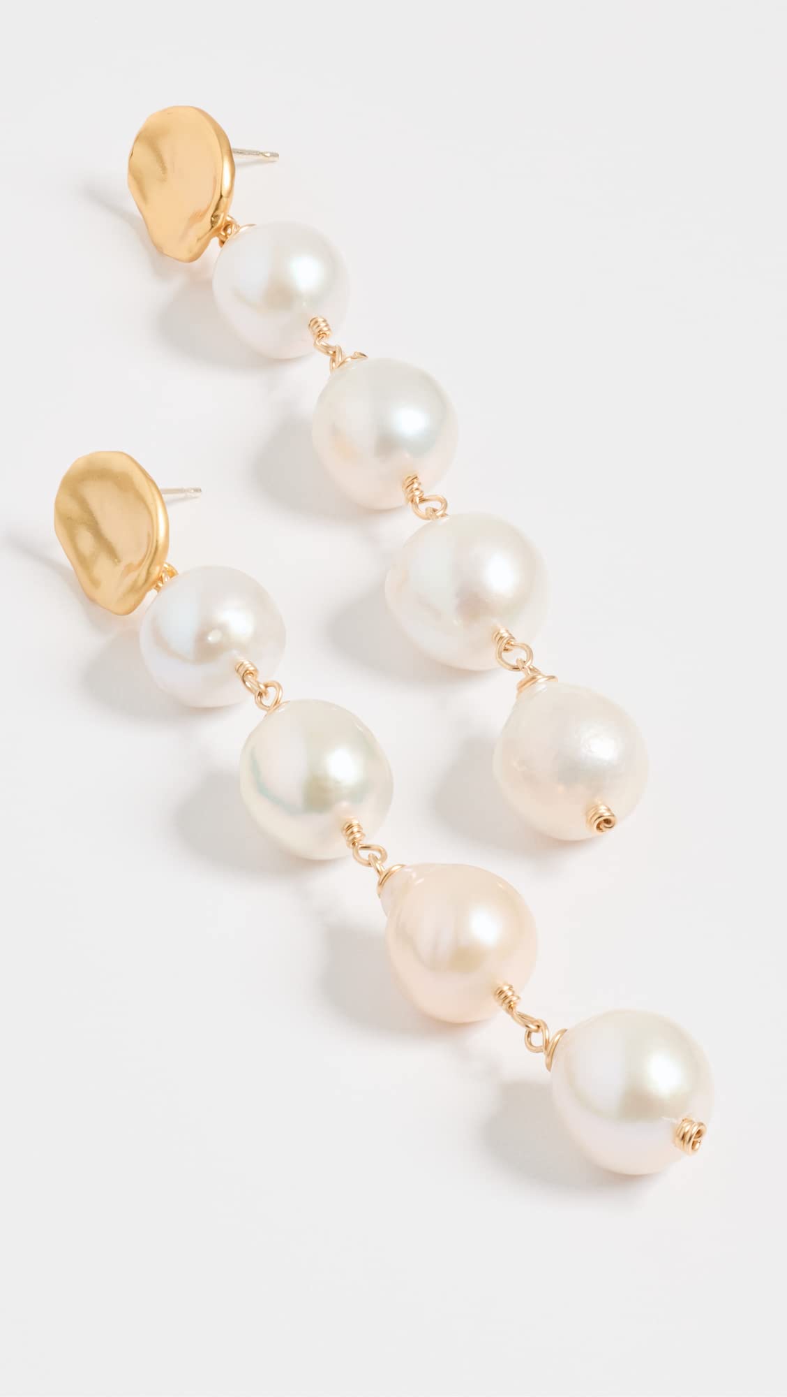 Brinker & Eliza Women's Gigi Earrings, Pearl, Off White, One Size