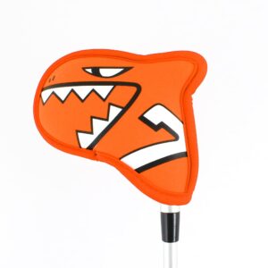 AIMSHARK Palette Golf Iron Covers / 9pcs Set/Golf Head Covers/Golf Club Covers (Bright-Orange)