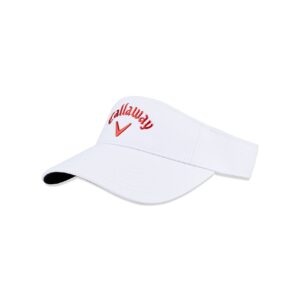 Callaway Unisex Adult High Crown Visor, White/Fire