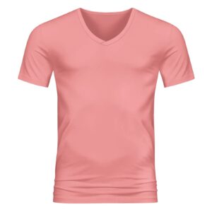 Mens V Neck T Shirt Fashion Casual Quick Dry Breathable Sweat Wicking Short Sleeve Top The T Shirts for Men (Pink, XXXL)