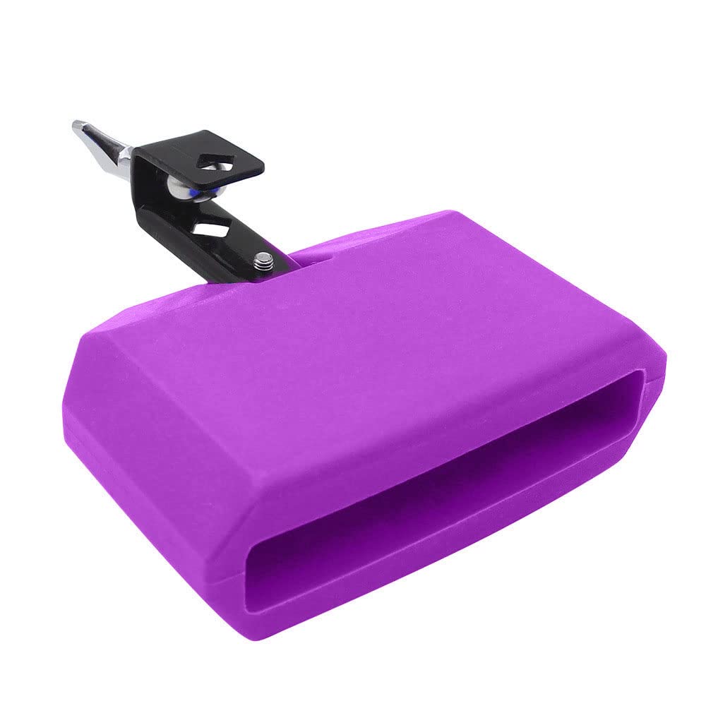 TUOREN 5“ Jam Block Musical Percussion Instrument Plastic Latin Drum Instrument (Purple)