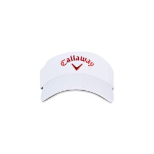 Callaway Unisex Adult High Crown Visor, White/Fire