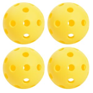 imgokaha sports indoor pickleballs 26-hole pickle balls 4 pack yellow