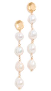 brinker & eliza women's gigi earrings, pearl, off white, one size