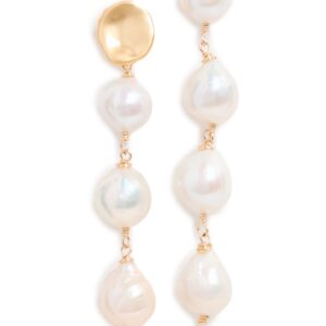 Brinker & Eliza Women's Gigi Earrings, Pearl, Off White, One Size