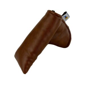 Sunfish Leather Golf Blade Putter Headcover Brown