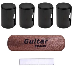 tuoren 4pcs finger sand shakers rhythm beater board hand percussion instrument set playing accompaniment on guitar ukulele cajon drum accessory