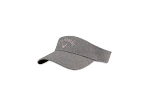 callaway womens liquid metal visor, heather gray/pink, one size us