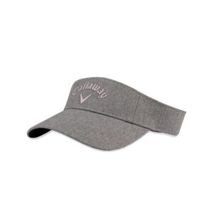 Callaway womens Liquid Metal Visor, Heather Gray/Pink, One Size US