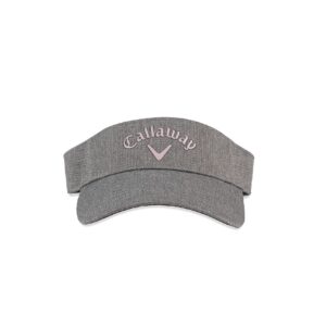 Callaway womens Liquid Metal Visor, Heather Gray/Pink, One Size US