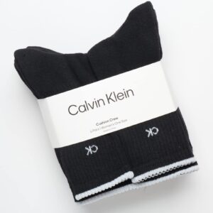 Calvin Klein Women's Socks - Cushion Athletic Crew Socks (6 Pack), Size 4-10, Pure Black