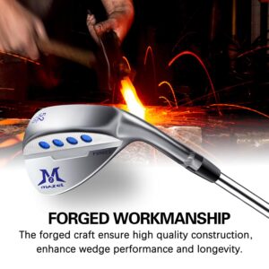 MAZEL Forged Golf Wedges for Men - Individual 48 52 54 56 58 60 Degree Wedge Right Hand Gap Wedge,Sand Wedge,Lob Wedge,Milled Face for More Spin