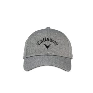 Callaway Unisex Adult Baseball Cap Hat, Heather Gray/Black