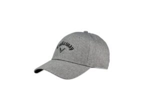 callaway unisex adult baseball cap hat, heather gray/black