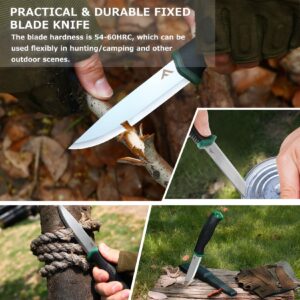 DURATECH Compact Fixed Blade Knife and Flissa Bushcraft Knife