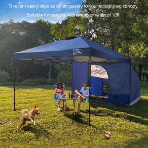 KAMPKEEPER Side Tent,Camping Tent for 10' x 10' Pop Up Canopy, Easy Set Up Gazebo,Compatible with 10' Wide Tents (Blue) Only Side Tent