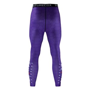 2022 Men's Thermal Compression Pants Quick Dry Fitness Sportswear Mens Tights Leggings for Running Yoga Football Men's Purple