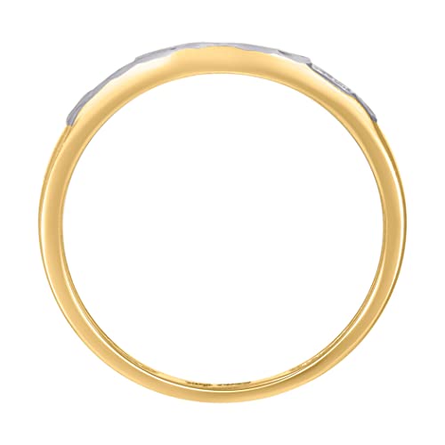 10k Two tone Gold Womens Greek Key Fashion Ring Measures 9.3mm Long Jewelry for Women